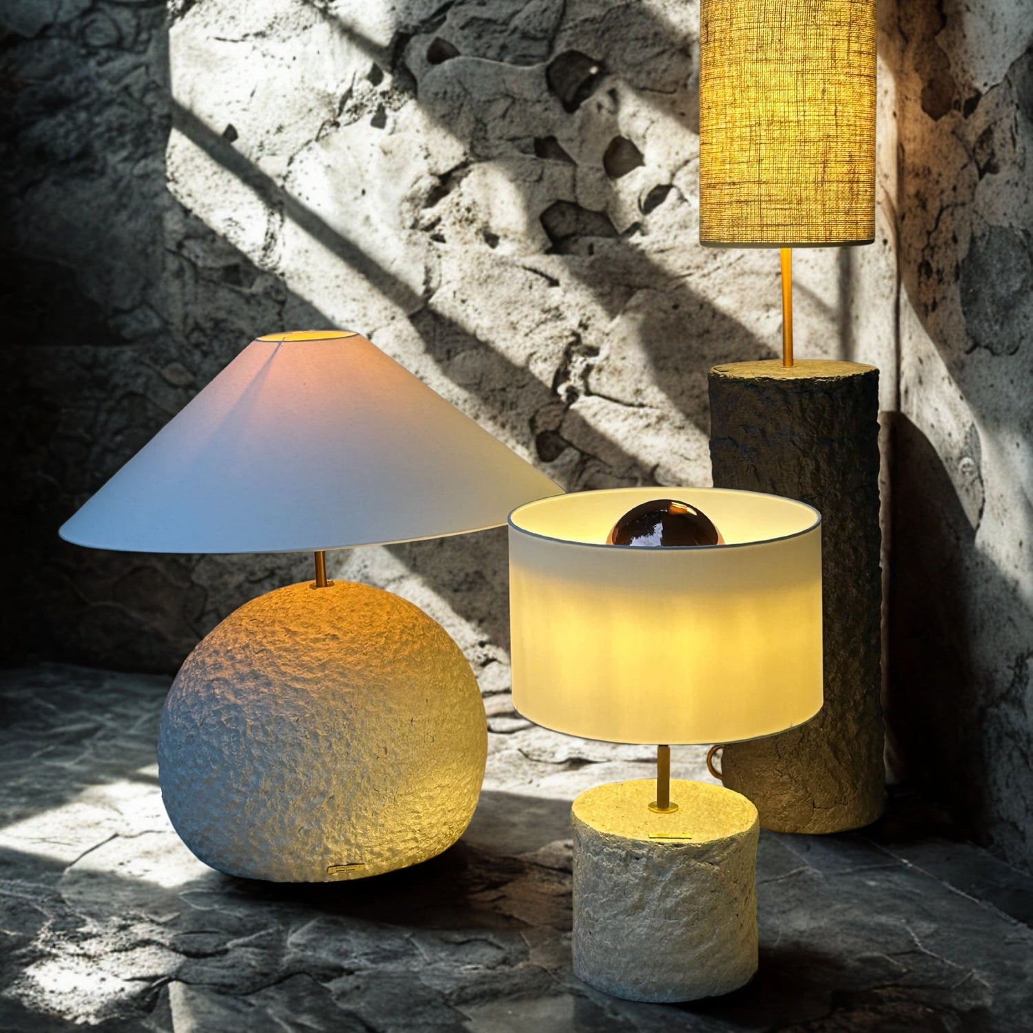 MONOLITH Collection – Concrete Floor & Table Lamps