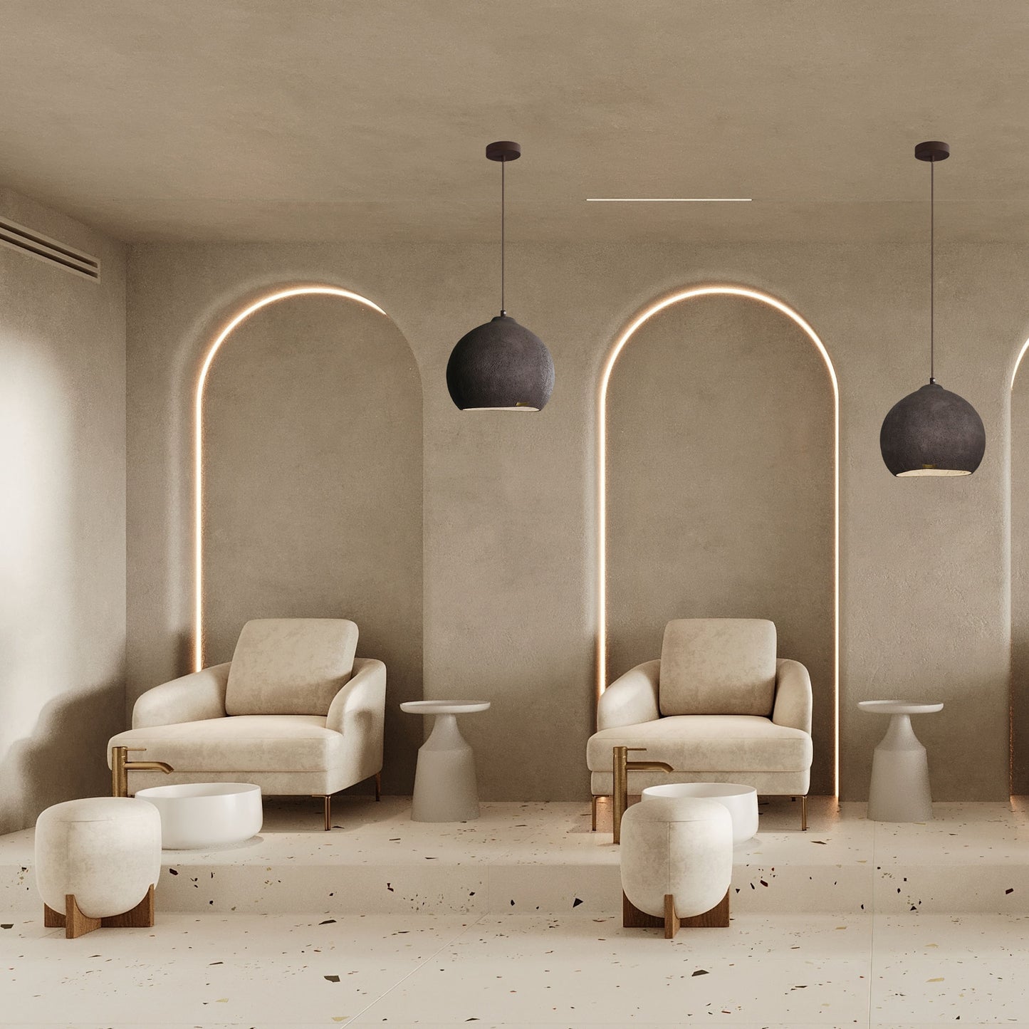 kut na kvadrat betonska sjenila capsule dizajn