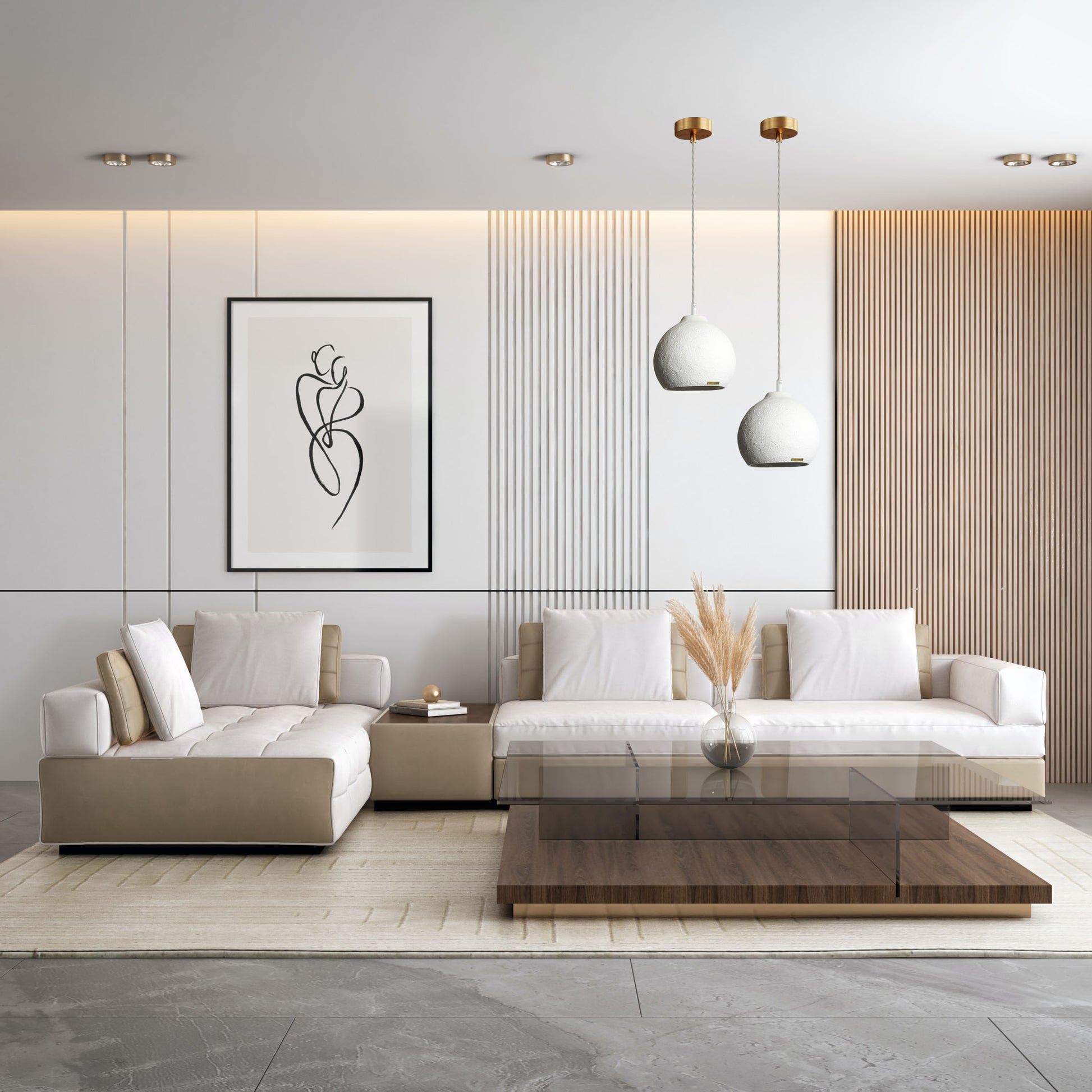 kut na kvadrat studio betonskska sjenila capsule dizajn