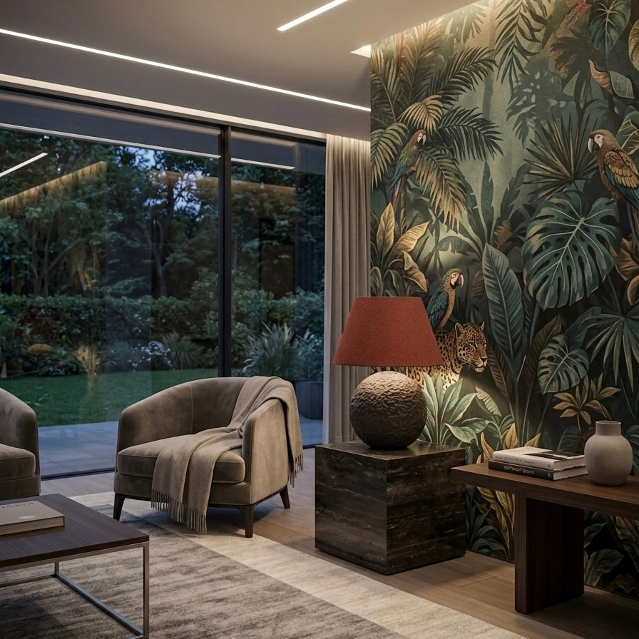 Orb 50 in Greige – Handcrafted Concrete Table Lamp with Wool Shade in Lobster Tone | Monolith Collection