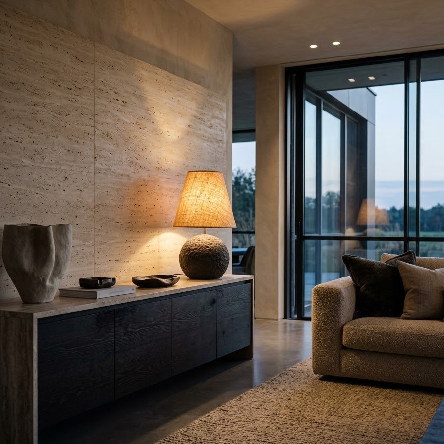 Orb 50 in Greige – Handcrafted Designer Concrete Table Lamp with Natural Jute Shade | Monolith collection