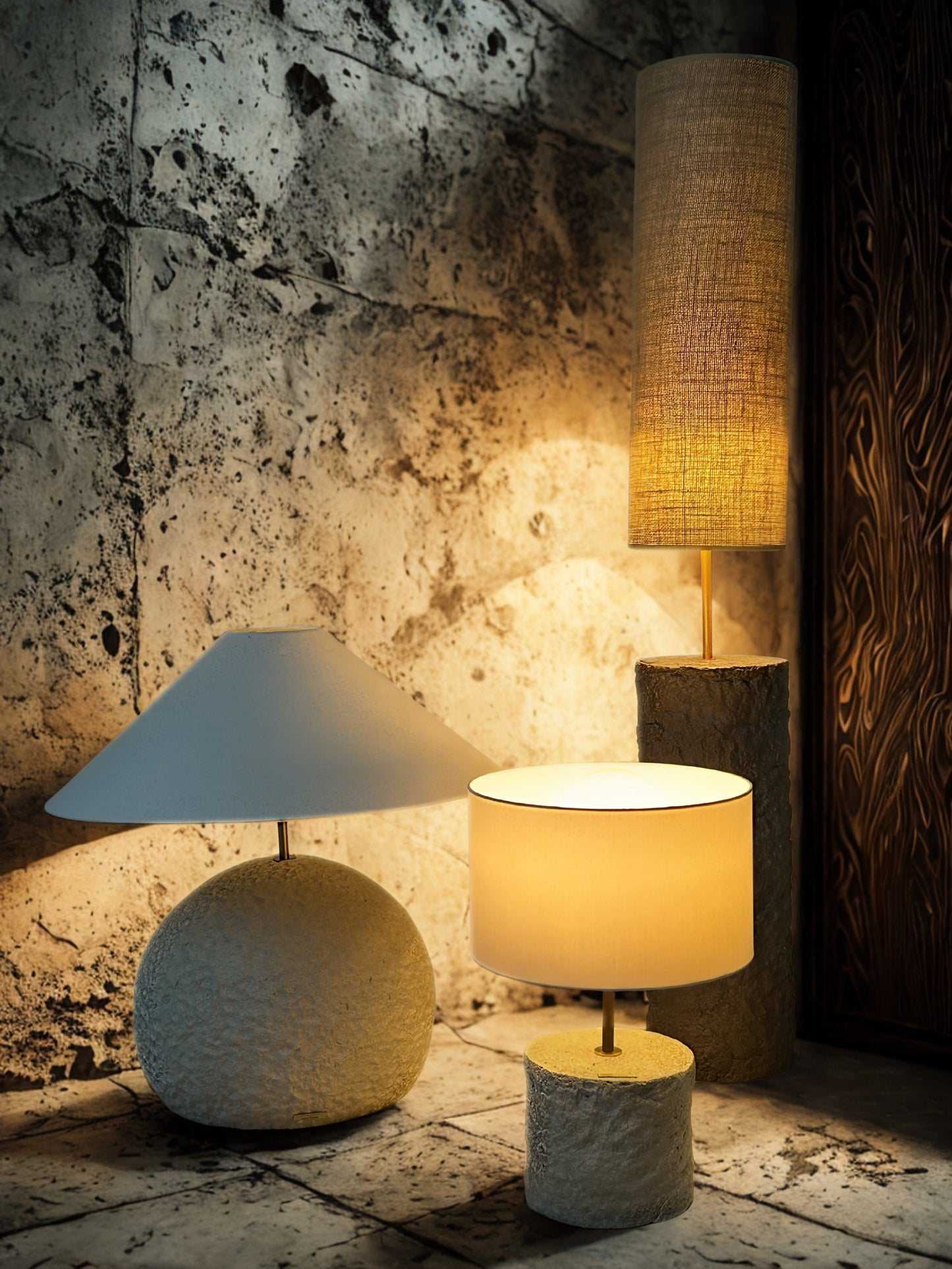 Pillar 50 – Handcrafted Concrete Table Lamp | Monolith collection