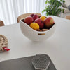 kut na kvadrat design ovalna betonska zdjela za voće ovalium